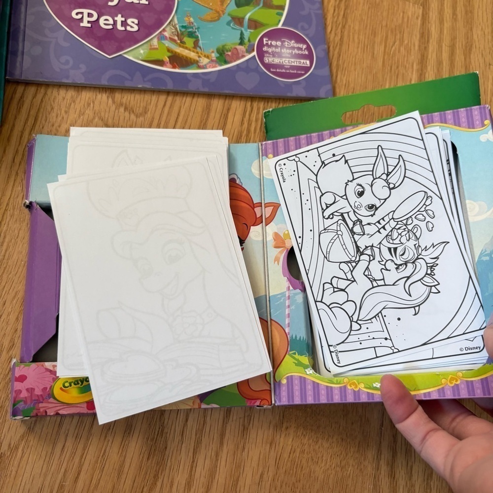 Disney Whisker Haven Book Set with Crayola Coloring Pages Royal Pets Princess - Picture 4 of 5